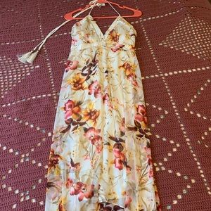 High-low halter dress